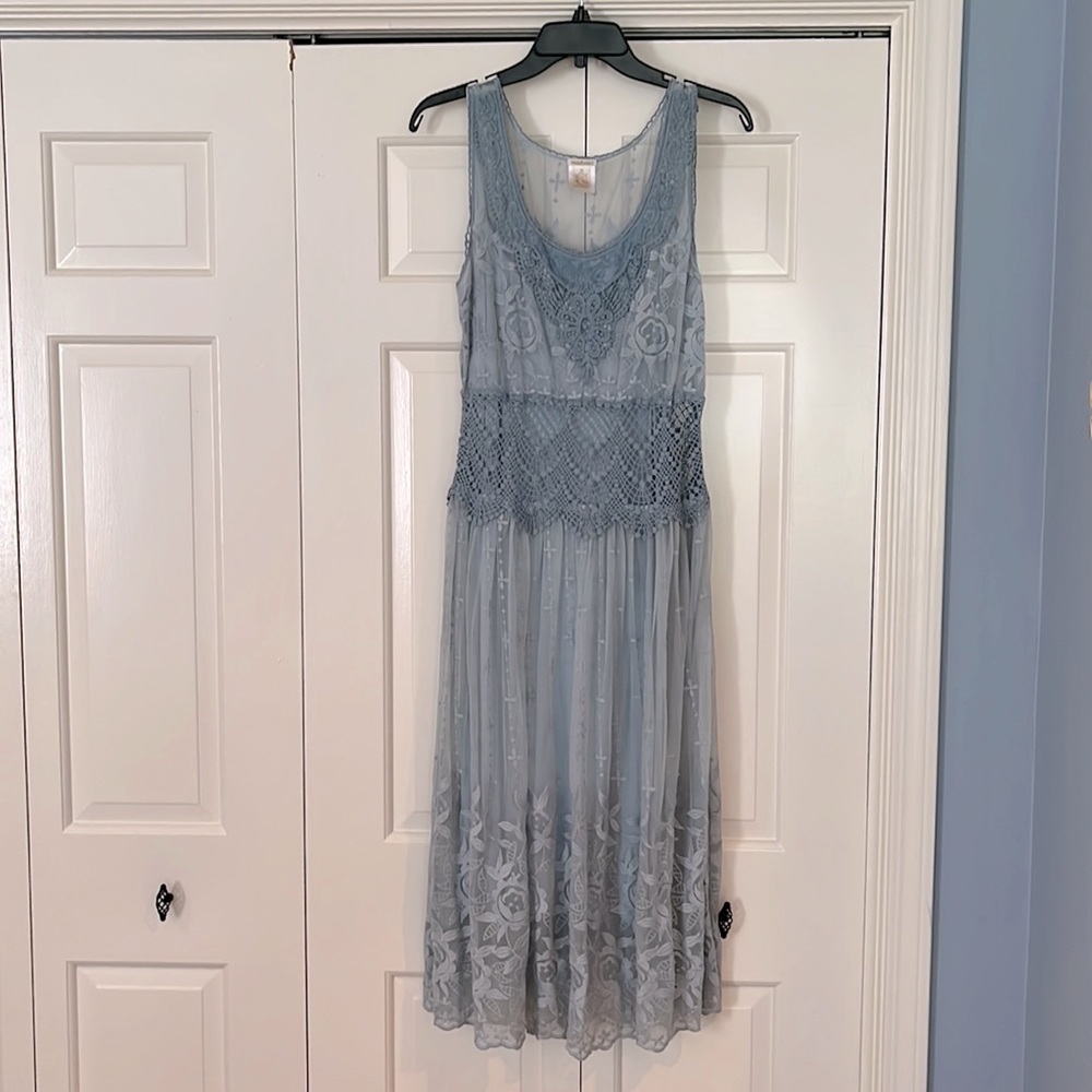Sundance pale blue lace dress.  Size 10.  Never been worn.